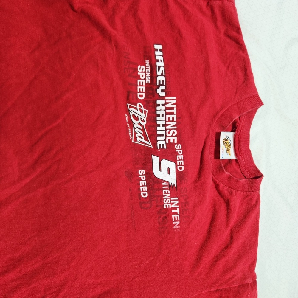 Vintage Winners Circle Bud 9 NASCAR Red Short Sleeve T-Shirt Adult Size XL 2009* - Picture 3 of 14
